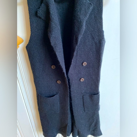 Love tree black  sweater vest with pockets size medium - Picture 3 of 8